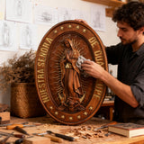 Vintage Colorful Our Lady of Guadalupe Wood Carving 🎨🪵 - Patron Saint of the Americas & Unborn Children 🙏🛡️