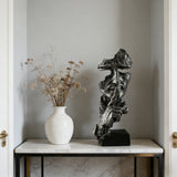 "Silence is Golden" Abstract Bust Sculpture | Modern Home Decor