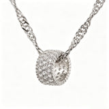 Iced-Out Barrel Pendant Necklace – Timeless Elegance & Sparkling Simplicity