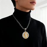 St. Benedict Home Blessing Titanium Steel Pendant