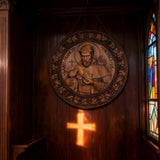 St. Francis of Assisi Patron Saint of Animals Religious Icon - Natural Wood Wall Decoration Hanging Souvenir