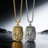 Ancient Egyptian Bastet Cat Goddess Stainless Steel Necklace | Egyptian Revival Jewelry jewelry product image