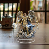 Archangel Michael Acrylic Statue: Divine Protection for Your Home & Faith Space 🛡️