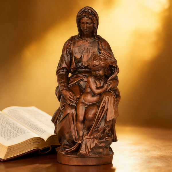 Bruges Madonna Statue: Hand-Carved Beechwood, Woven With Faith and Story