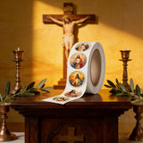 500PCS Original Bible-Inspired Motivational Stickers Roll: Cross-Border Decorative Adhesive Seals for Journals & Crafts