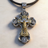 Two-Sided Devotional Cross - Jesus & Mary in 925 Silver - Wearable Faith