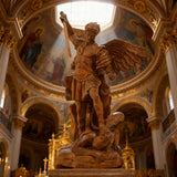 Boxwood Archangel Michael Carving: A Christmas Gift of Divine Protection