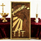 Plaque commemorating Good Friday, remembering the meaning of Jesus' crucifixion