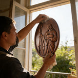 Jesus der Hirte Holzschnitzerei Wanddekoration - Endlose Sorgfalt und Anleitung