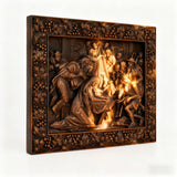 Nativity Scene Wooden Plaque – A Handcrafted Reminder of Christ's Birth 🕊️