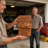 Dad's Garage Wooden Wall Sign: The Perfect Tribute to His Go-To Space