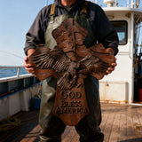 American Eagle Wooden Cross – God Bless America