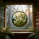Lily of the Valley Stained Glass Suncatcher: A Radiant Symbol of Happiness and Renewal