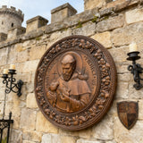 St. Francis of Assisi Patron Saint of Animals Religious Icon - Natural Wood Wall Decoration Hanging Souvenir