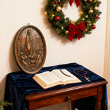 Our Lady of Fatima Wood Carving Decoration - Virgin Wall Pendant