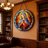 Our Lady Stained Glass Suncatcher: A Radiant Tribute to Mary