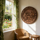 The Last Supper Round Wooden Sculpture