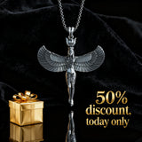 50% Off Today!New titanium steel Isis with Eye of Horus Necklace