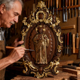 St. Jude Wooden Religious Icon Wall Artwork - Patron Saint of Despair in Troubled Times