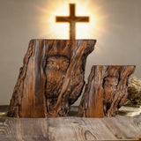 Hand-Carved Owl Tree Wood Art: A Christian Symbol of Wisdom & Divine Awareness