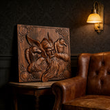 Odin and the Raven Wooden Wall Wall Decoration