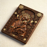 Unsere Liebe Frau von der immerwährenden Hilfe Holzschnitzerei Wanddekoration Geschenk