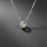Iced-Out Barrel Pendant Necklace – Timeless Elegance & Sparkling Simplicity