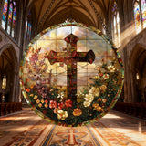 Stained Glass Cross Acrylic Suncatcher: A Christian Symbol of Beauty & Redemption