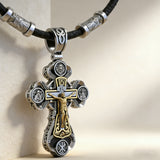 Two-Sided Devotional Cross - Jesus & Mary in 925 Silver - Wearable Faith