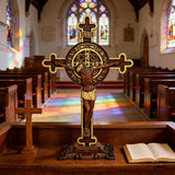 Dual Divine Cross: Christ’s Redemption & St. Benedict’s Protection