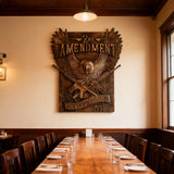 Handcrafted Solid Wood Wall Art - Commemorating the Second Amendment