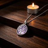 Tree of Life Amethyst Necklace – Growth, Wisdom & Divine Light