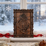 Nautical Compass & Anchor Hand-Carved Wood Wall Art: Adventure Woven in Beechwood