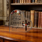 Heart-Shaped Cross Acrylic Decor: A Daily Reminder of Strength in Faith