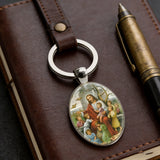 Jesus and the Children Oval Keychain: A Symbol of Love and Innocence