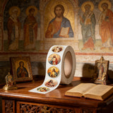 500PCS Original Bible-Inspired Motivational Stickers Roll: Cross-Border Decorative Adhesive Seals for Journals & Crafts