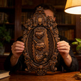 Three Sacred Hearts of the Holy Family Wall Hanging Art work Personalized Religious Gift wooden decor