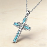 Turquoise Infinity Cross Necklace – Eternal Faith & Southwest Spirit