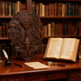 First Communion Christian Wood Carving - Sacrament of the Holy Eucharist Plaque