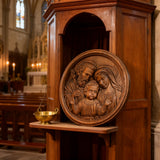 Holy Family Wooden Plaque: A Christian Symbol of Love, Faith, & Family