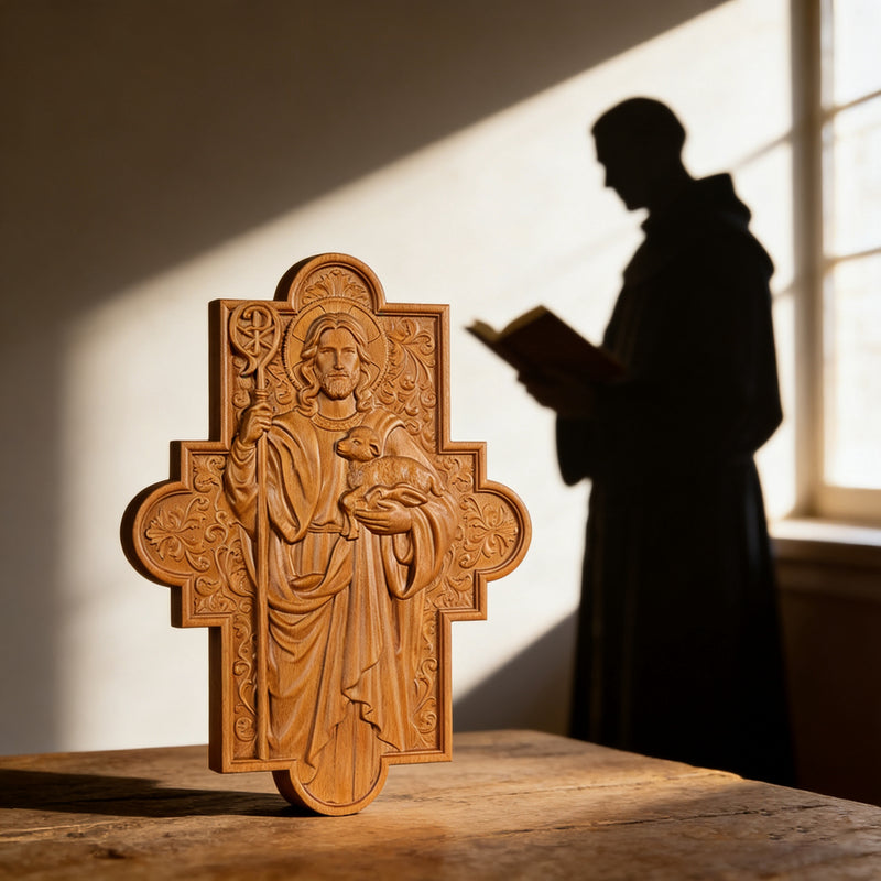 Good Shepherd Relief - Side angle view