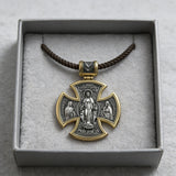 S925 sterling silver double-sided Jesus and Virgin Mary necklace