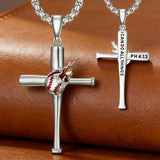 Baseball Bat Cross Necklace – Faith & Passion on the Field