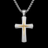 Starburst Cross Necklace – Silver Christian Pendant