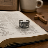 Archangel Metatron Life Angel Seal Adjustable Ring Solomon Kabbalah Amulet