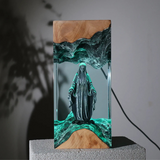 Virgin Mary Resin & Wood Night Light Ornament (Plug-in Version)