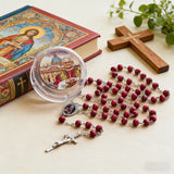 6MM Vatican Leo XIV Red Wood Bead Rosary