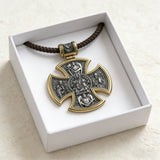 S925 sterling silver double-sided Jesus and Virgin Mary necklace