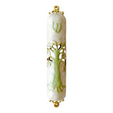 Tree of Life Enamel Mezuzah (Doorpost Prayer Scroll)