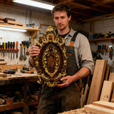 Hand-Carved Our Lady of Grace Wooden Icon: A Christian Symbol of Mary’s Devotion